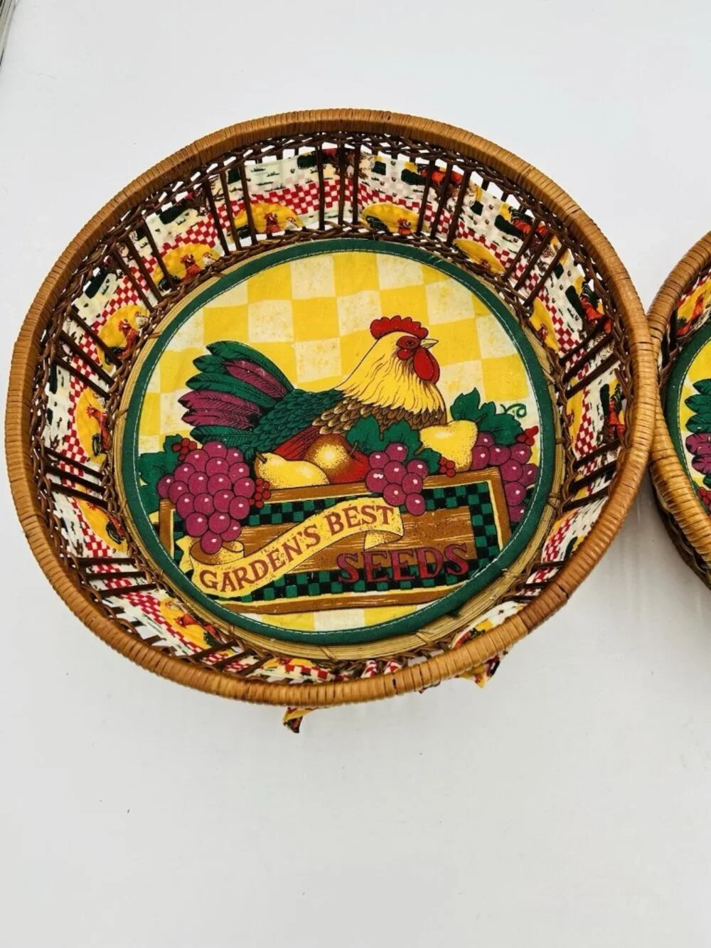 Vintage Country Wicker Rooster Chicken 12